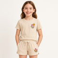 Girls Tee + Short Set — Floral Bouquet | Style 3